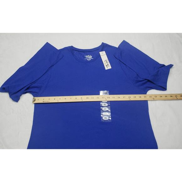 Think Medical Blue Cotton Blend Scrub Top XL Healthcare Uniform - Picture 5 of 8